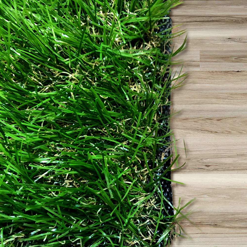 Green 30mm Thick Artificial Grass Door Mat Indoor/Outdoor Rug Green Turf Perfect for Home Entryway Scraper Doormat - High Density Fake Turf for Stunning Garden Landscapes (1m x 1m)