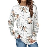 Dofaoo Sweatshirts for Women Crewneck Long Sleeve Shirts Tunic Tops for Leggings Fall Fashion Winter Clothing