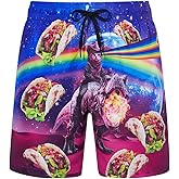 uideazone Men Swim Trunks Drawstring Elastic Waist Quick Dry Beach Shorts with Mesh Lining Swimwear Bathing Suits