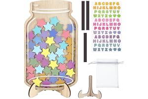 Magnetic Reward Jar with 45Pcs Stars, Jar Reward System Rewards Chart for Potty Training Chore Chart, Home Behavior, School C