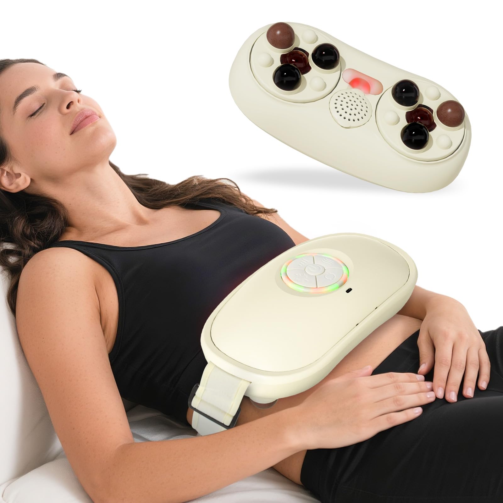 Photo 1 of Lifiora Abdominal Massager, Heated Abdominal Massage Device for Constipation, Gas, Bloating & Reflux, Soothing Kneading Belly Massager for Digestive Comfort, Rechargeable and Portable