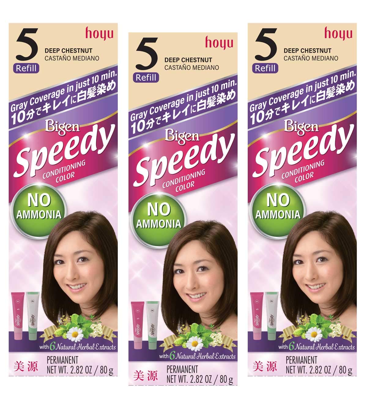HOYU Bigen Speedy Hair Color Refill, No. 5 Deep