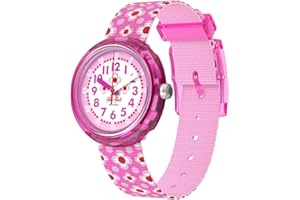 Flik Flak Unisex Kids Watch Casual Pink Bio-sourced Quartz Power Flower
