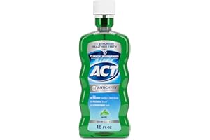 ACT Anticavity Zero Alcohol Fluoride Mouthwash 18 fl. oz., With Accurate Dosing Cup, Mint