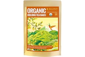 GLDNT Organic Oolong Tea Bags, Natural Organic Oolong Tea, Caffeinated, Hot & Iced Tea, 100 Count