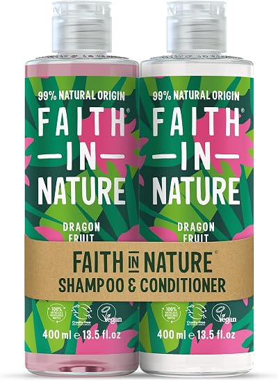 Faith In Nature Dragon Fruit Shampoo & Conditioner Bundle 400ml x2