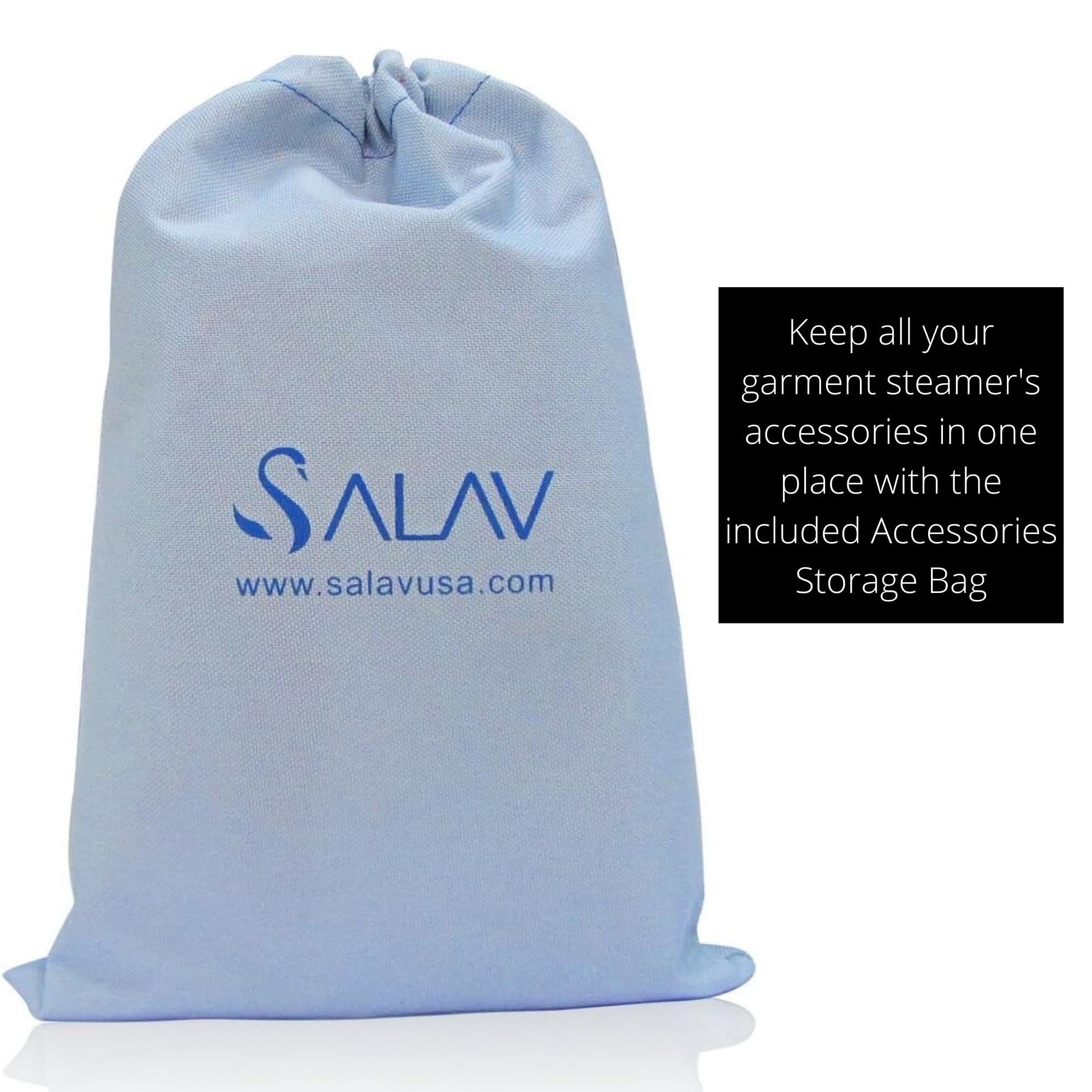 SALAV® Heavy Duty Commercial Garment Steamer Accessories Set – Includes Mini Ironing Board, Steam Mitt, 3-Piece Descaler Packets, and Storage Bag – Ideal for Professional & Home Use