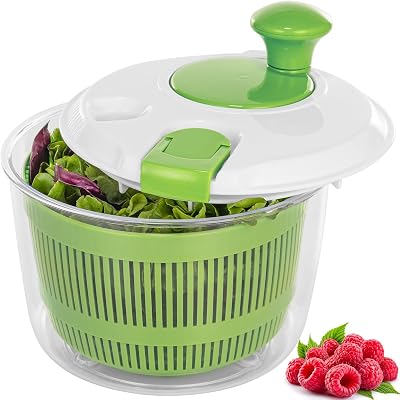 Vihoom Small Salad Spinner Vegetable Washer Basket Serving Bowl Fruit Drainer