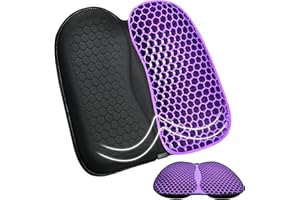 Muzsoul Gel Seat Cushions for Office Chairs Desk Chair Wheelchair Cushion - Tailbone Pain Relief Cushion Cool Breathable Without Sweating Non-Slip Cover Ergonomic Seat Cushion