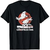 Ghostbusters No Ghost with Ectomobile Retro Movie T-Shirt