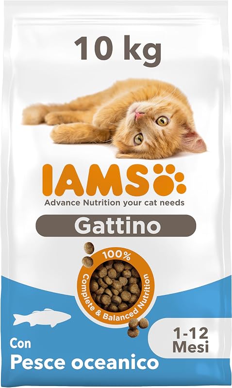 Cibo secco per gattini da 1-12 mesi con pesce oceanico, 10 kg