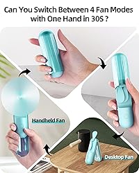 Cutnut Portable Handheld Fan, 3-Speed Foldable Mini