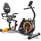Recumbent Exercise Bike for Home, Recumbent Stationary Bikes for Seniors | Quiet Recumbent Bikes for Seniors &amp; Aduts, 16-Level Resistance, Adjustable Seat, Supports 400LB, Pulse Sensors &amp; LCD Display