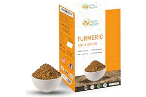 Herbs Botanica Turmeric Root Cut and Sifted Fresh For Herbal Tea, Immunity Booster | Vegan, Kosher Certified, Non-Irradiated, Food Grade Certified, India Origin 1/2 lb / 8 oz