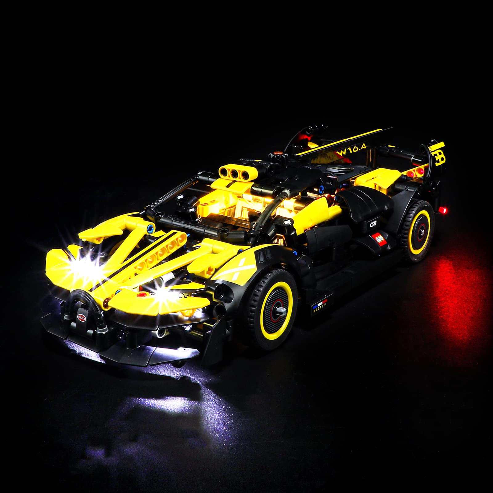 GEAMENT LED Light Kit Compatible with LEGO Bugatti Bolide - for Technic 42151 Model (Building Set Not Included)