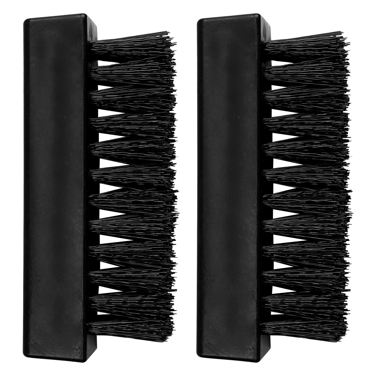 GLADFRESIT 2Pcs Hand Nail Brushes, Plastic Fingernail Cleaning Brushes, Nylon Stiff Bristle Nail Scrubbing Brush (Black)