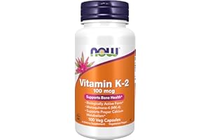NOW Foods Supplements, Vitamin K-2 100 mcg, Menaquinone-4 (MK-4), Supports Bone Health*, 100 Veg Capsules