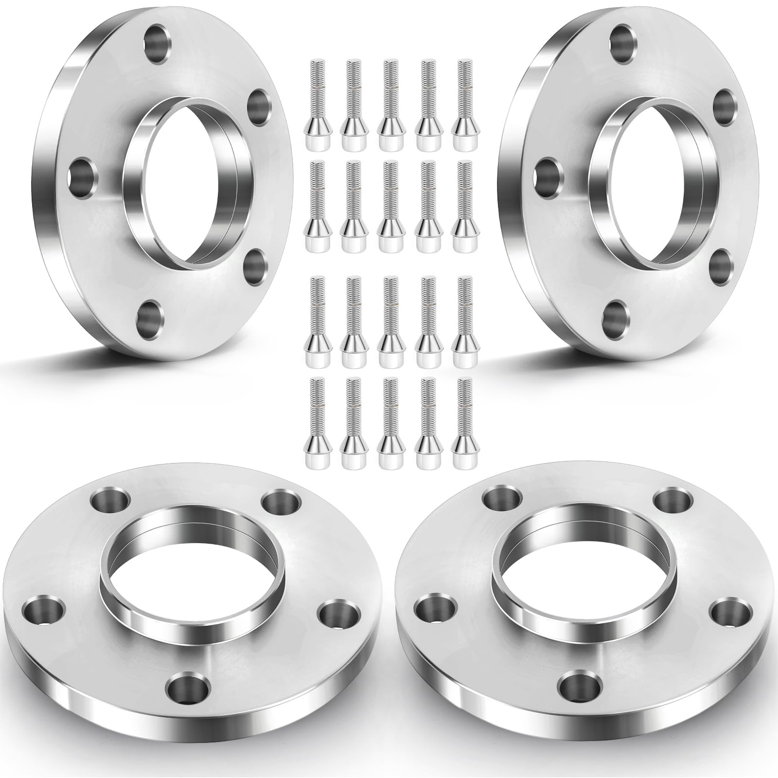 Photo 1 of ECCPP 15mm 5x120 12x1.5 72.56mm Wheel Spacers 5x4.75 to 5x4.75 5 Lug with Extended Bolt Lugs fit for E46 M3 E92 E90 525i 535i 525xi 530i 540i M5 528e 535is-4PCS
