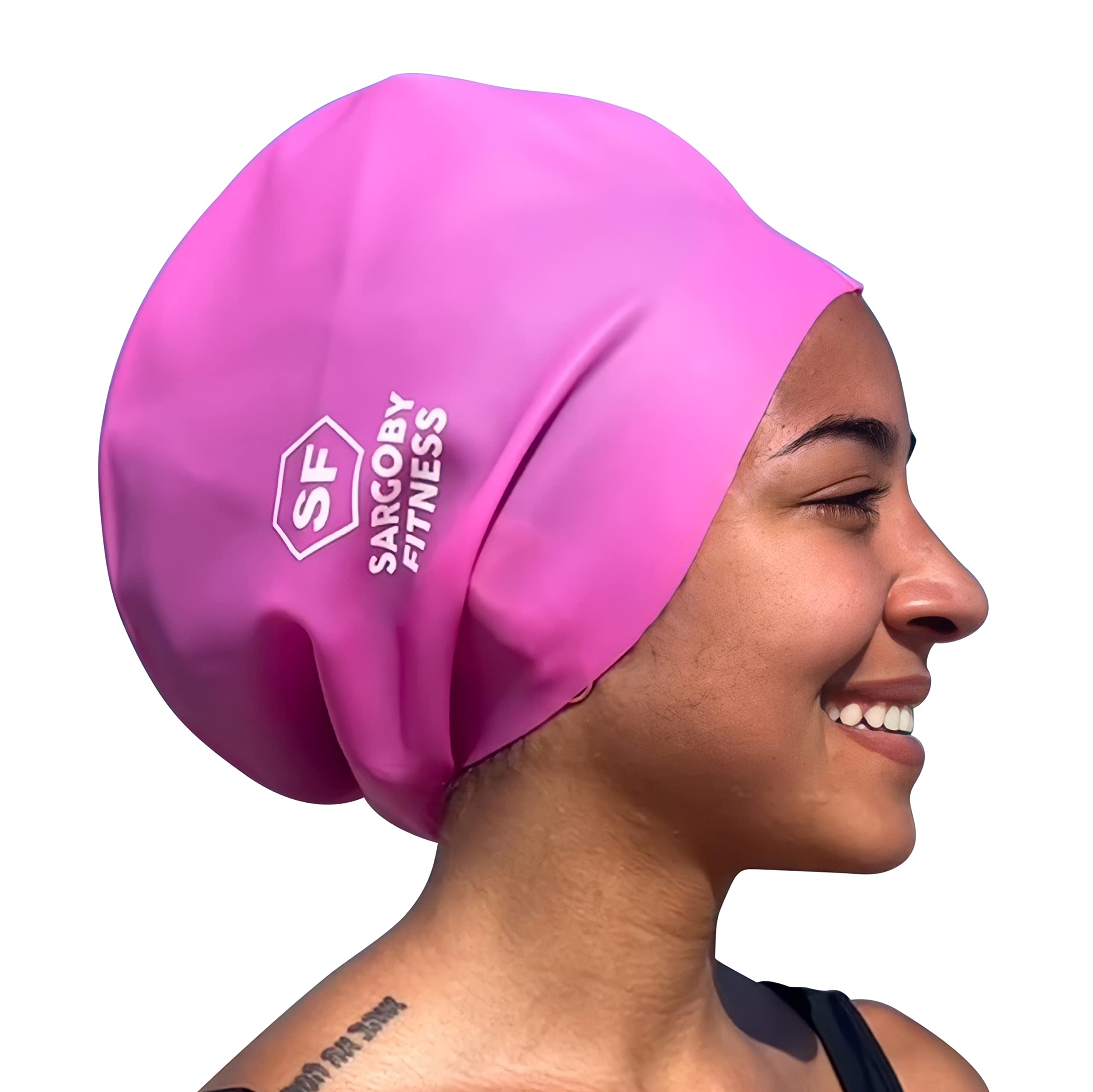 Sargoby Fitness Dreadlocks swimming cap Designed for voluminous and bulky hairstyles like Braids Dreads Locs