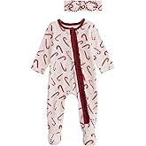 Mud Pie baby-girls Kids Christmas Candy Cane Sleeper