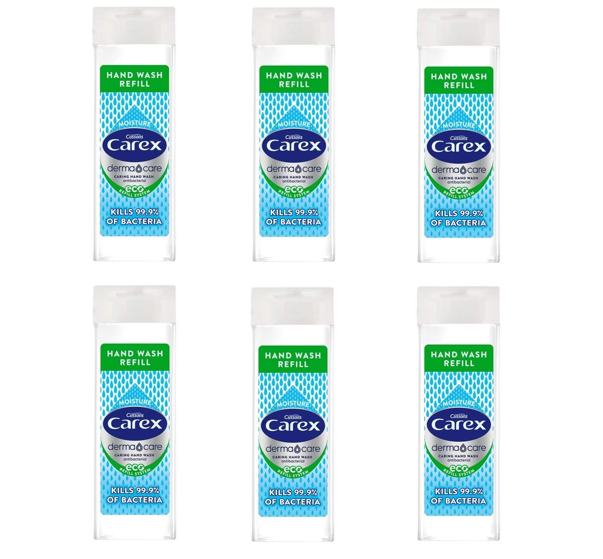 Carex Dermacare Antibacterial Hand Wash Refill 6 x 250ml