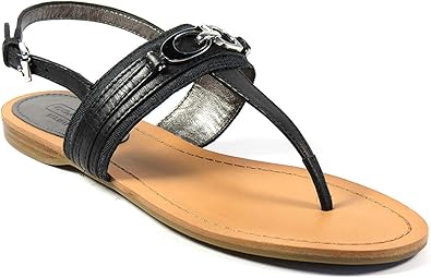 coach black thong sandals