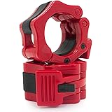 Prosource Fit Olympic Barbell Clamp Collars Quick Release Pair of 2-inch Durable Barbell Clips for Weightlifting, Powerliftin