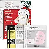 COSRX Glow-Boosting Face Mask Limited Gift Set 6ea, Snail Mucin, 6 Peptides & Alpha-arbutin for Glass skin, Collagen Face Mask, Korean Skin Care Set, Amazon Exclusive