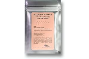 Talsen Chemicals Vitamin A Powder Retinyl Palmitate, Pure Retinol Powdered Vitamin Water Soluble Vitamin A USP & Cosmetic Grade (1 oz. / 28 Grams)