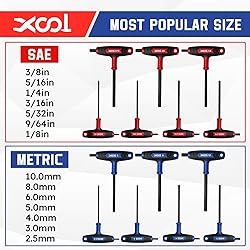 XOOL 14PCS T Handle Allen Wrench Set, Metric & SAE