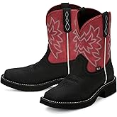 Justin Sunny 8” Cowboy Boots for Women - Gypsy Collection - Leather Women’s Cowgirl Boots with Comfort Cushion Footbed and Non Slip Rubber Outsole