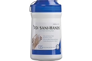 PDI Healthcare Sani-Hands Instant Hand Sanitizing Wipe, 6" Width, 7.5" Length (Pack of 135)