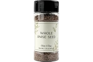 Olive & Vine Whole Anise Seed, Sweet & Licorice Flavor, For Baking & Cooking, Rich Tradition, Authentic Taste, For Global Recipes (1.6 Ounce)