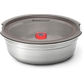 BLACK + BLUM Lunch Bowl - Reusable Meal Prep Containers for Picnic & Camping - Microwavable Stainless Steel Lunch & Dinner Food Storage Box with Leak Proof Lid - Dishwasher & Oven Safe - 650ml