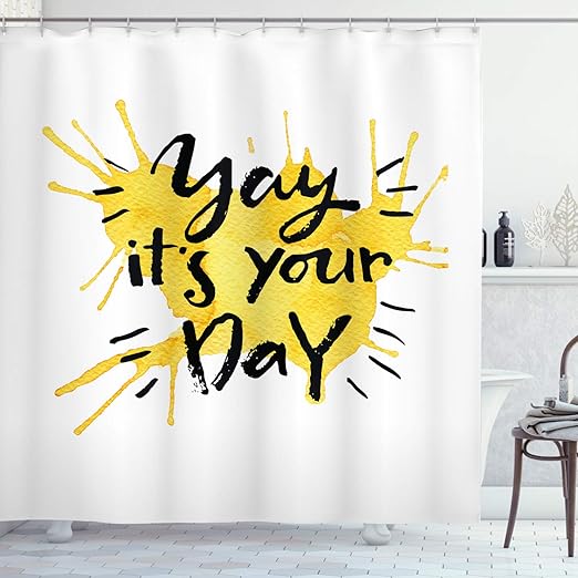 Amazon Com Ambesonne Saying Shower Curtain Motivational Writing