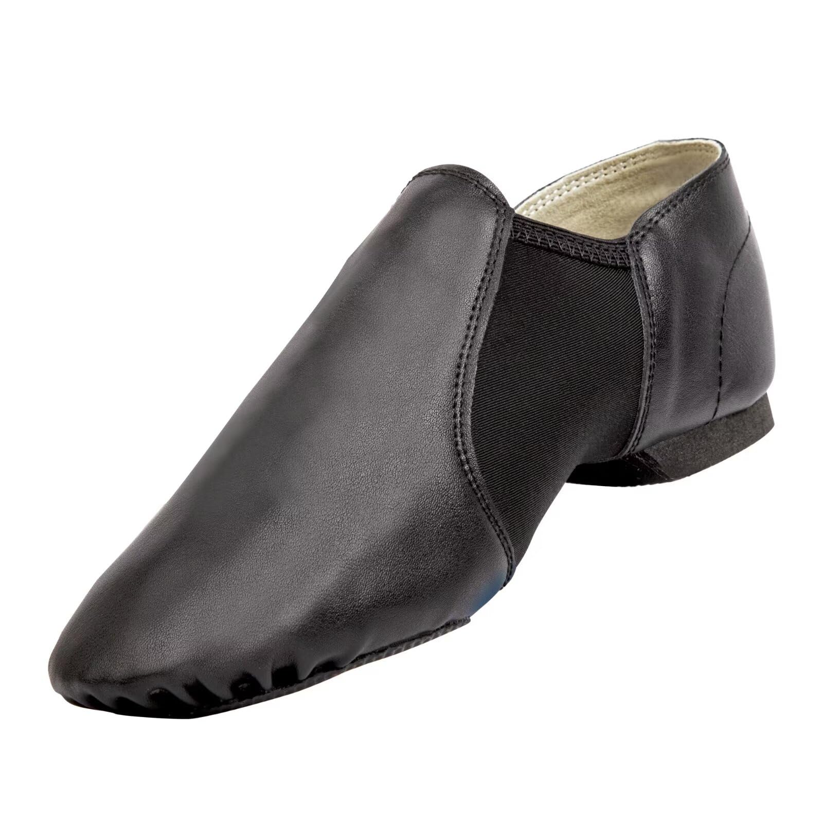 Photo 1 of Asyuyu Jazz Shoes for Girls Slip-On PU (Toddler/Little Kid/Big Kid) - Size 2 to 11 for Dance Class & Stage - Black/Tan Split Sole Flexible-Toddler-8.5,Black