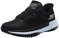Skechers Women's Viper Court Elite, Black/White, 6