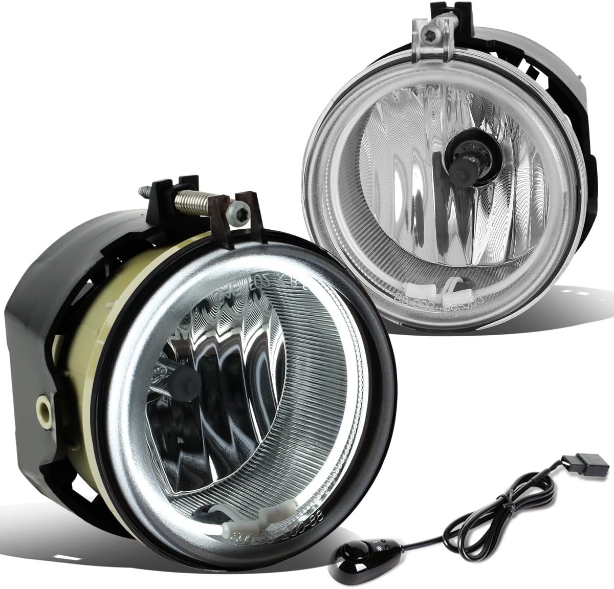 DNA MOTORING FL-HAS003-CH Chrome Driving Fog Lamp/Switch/CCFL Power Inverter (Driver & Passenger Side)