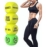 Skywin-Exercise Dice, Fun Workout Dice for Solo or Group Classes, 6-Sided Foam Fitness Dice Great Dynamic Exercise Equipment 