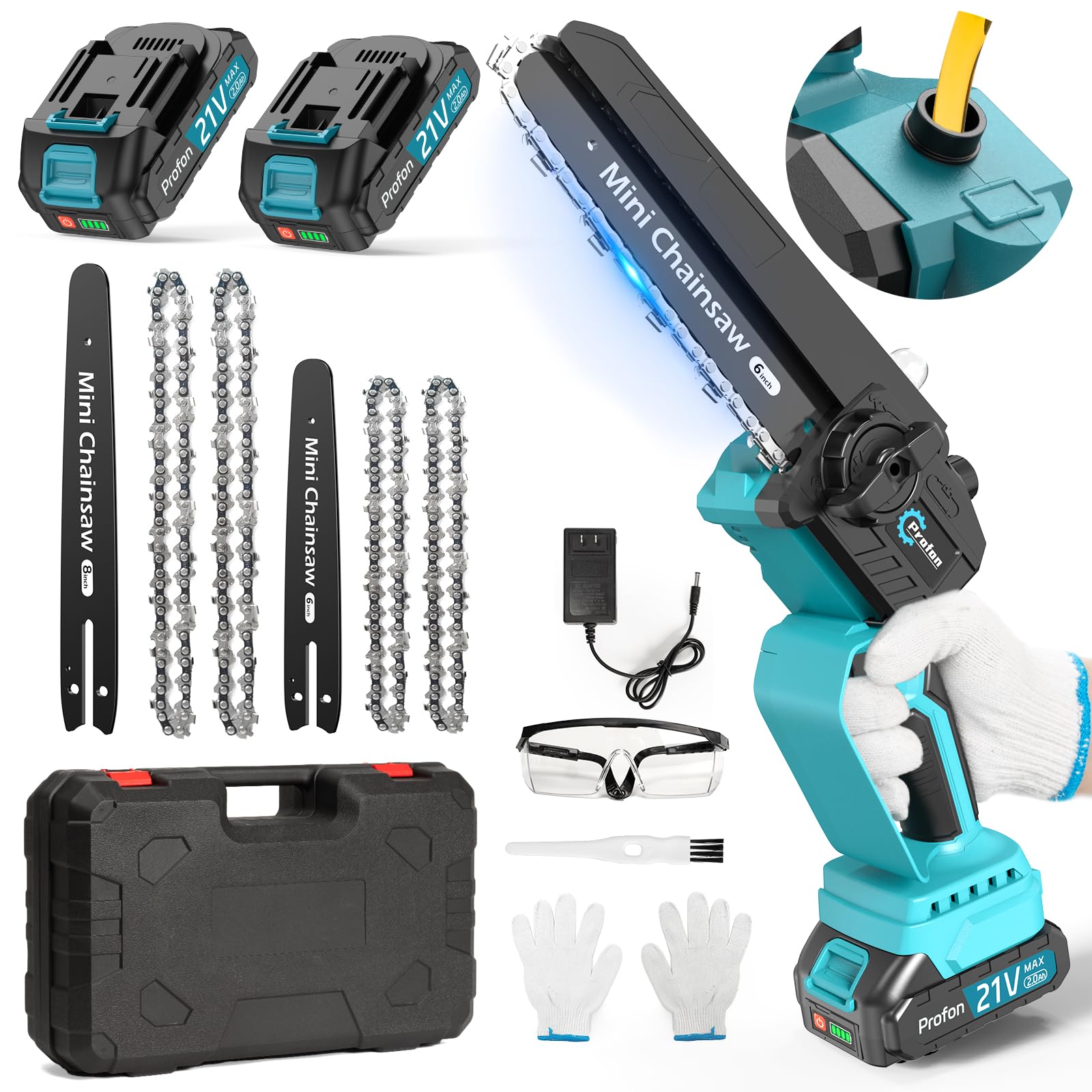 Mua Mini Chainsaw Cordless 8 inch & 6 inch, 2023 Upgraded Brushless ...