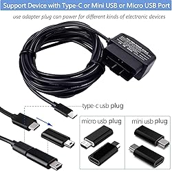 OBD Power Cable Kit Dash Camera USB to Type C