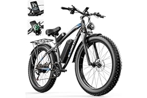 EXRBYKO E Bikes for Adults Electric, Peak 1500W/2000W 37MPH Fat Tire Electric Bike for Adults, 48V 17.5AH 840WH Battery, 80 Miles Ebike with 21-Speed Gear ON/Off Road Electric Bicycle UL Certified