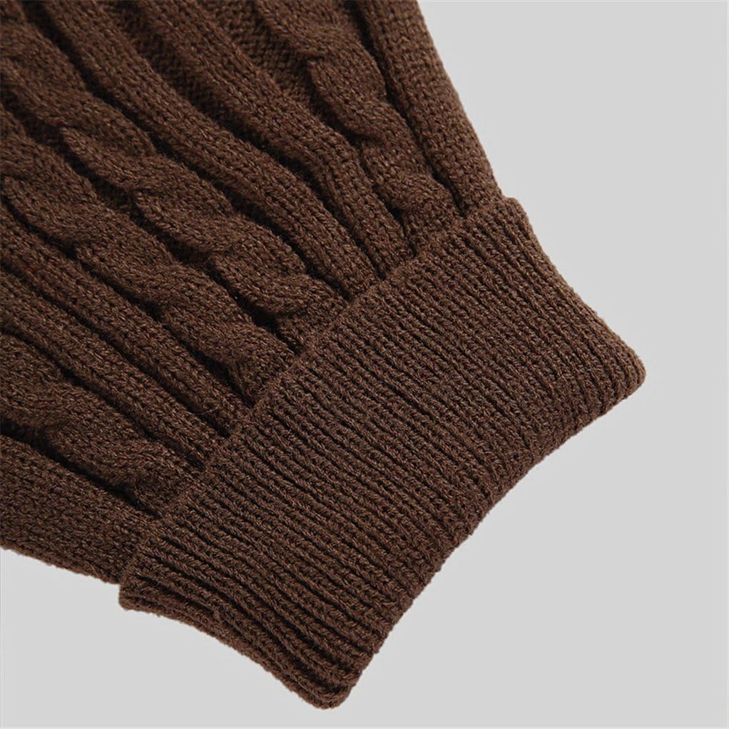 Cute Pet Puppy Cat Dog Warm Jumper Sweater Knitwear Coat Apparel Vest Clothes for Small Medium Breeds Autumn Winter(L,Dark Brown) - Image 5