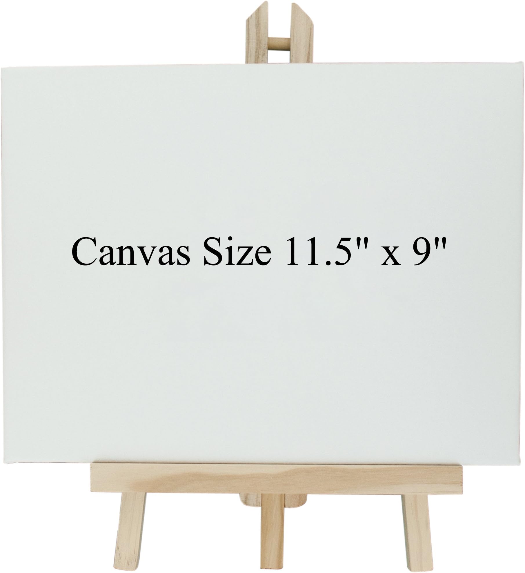Nitacy Small Blank Art Canvas with Portable Tabletop Wood Display Easel Tripod Holder Stand for Painting Drawing Craft