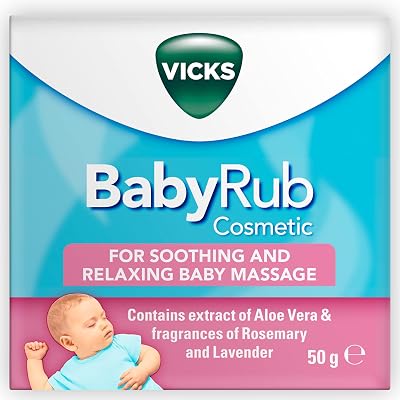 Vicks BabyRub Ointment 50g with Rosemary & Lavender Fragrances for soothing baby