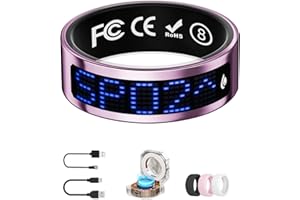 UniJethro Smart Ring for Women &amp; Men with Display, Health Ring with Heart Rate, Sleep Monitor, IP68 Waterproof Fitness Ring, Fitness Tracker Ring, No APP Fee for iPhone and Android (Pink, 8#)3.8 out of 5 stars 36$42.99