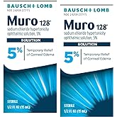 Bausch &amp; Lomb Muro 128 Solution 5% 15 mL (Pack of 2)