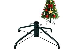 JXITON Metal Christmas Tree Stand, 16.5 Inch Folding Xmas Tree Stand Replacement Tree Stand Base for 3 Ft to 6 Ft Christmas Artificial Trees Fake Tree, Green