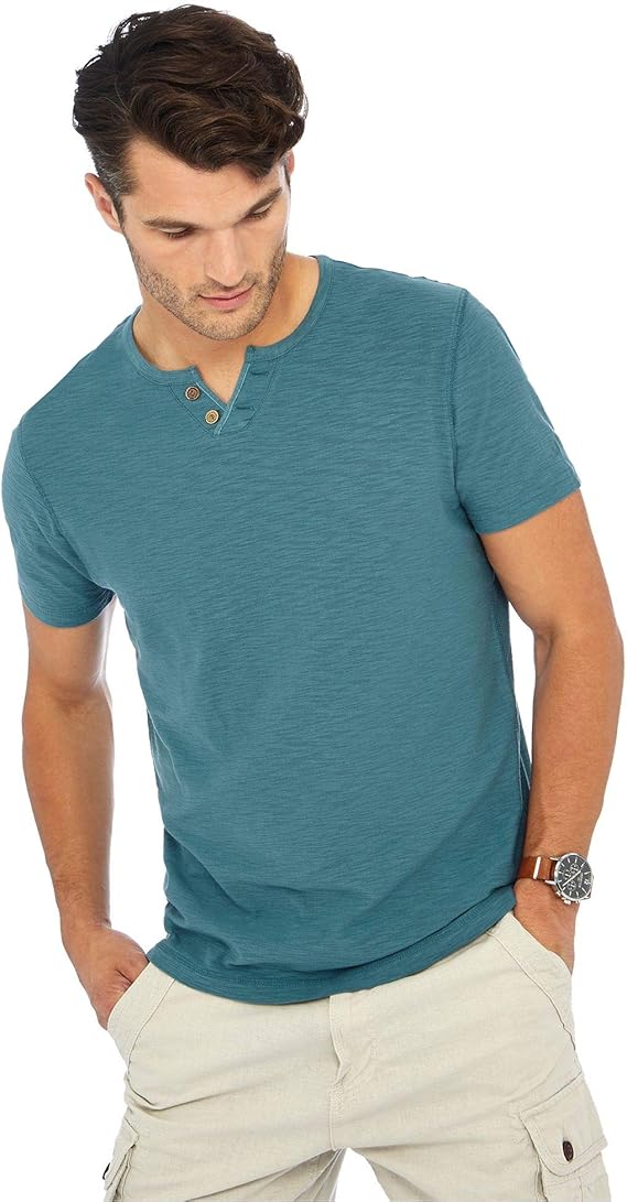 Mantaray Men Dark Turquoise Y Neck TShirt XL Amazon.co.uk Clothing