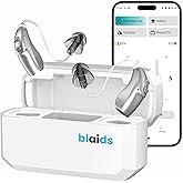 Blaids Neuro Rechargeable RIC Programmable Hearing Aids for Seniors and Adults, Audiogram with Bluetooth Mobile App Hearing Test Audiogram & Noise Cancellation, Dual Mic & 48 DSP Channels | USA-Made